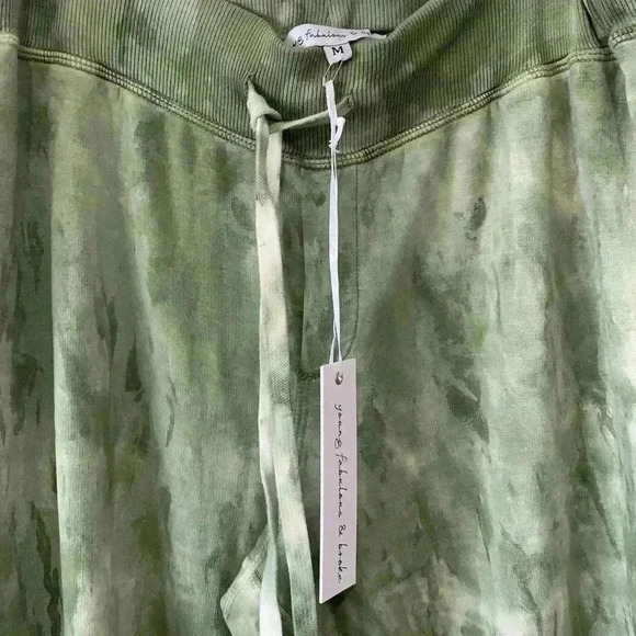 BNWT Young Fabulous and Broke Juliette Green Ombré Tie Dye Joggers size  M - Picture 5 of 6
